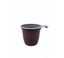 Чашка одноразовая кофейная Интеко180 мл коричнево-белая (упак.50шт)