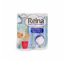 Полотенца бумажные REINA 2-слойные (2 рулона в упаковке)
