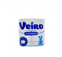 Бумага туалетная Viero "Домашняя" 2-хслойная (4 рулона в упаковке)