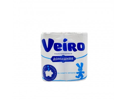 Бумага туалетная Viero "Домашняя" 2-слойная (4 рулона в упаковке)