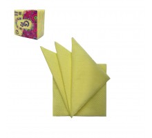 Салфетки бумажные  ZEFIR желтые 24*24 см (90 листов в упаковке)