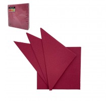 Салфетки бумажные DESNA "Bouquet Color" бордовые 2-хслойные 33*33 см (20 листов в упаковке)