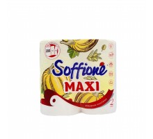 Полотенца бумажные SOFFIONE "MAXI" 2-слойные (2 рулона в упаковке)