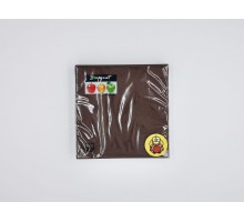 Салфетки бумажные DESNA "Bouquet Color" шоколад 2-хслойные 33*33 см (20 листов в упаковке)