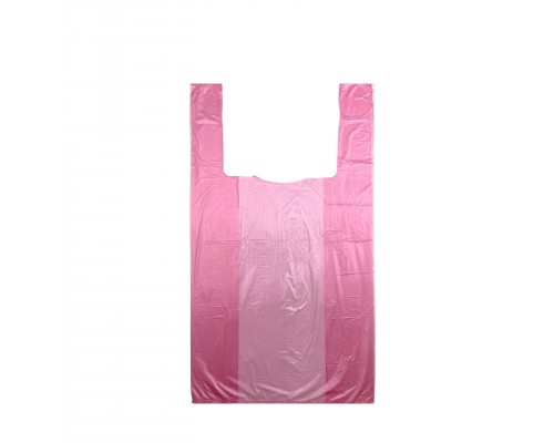 Пакет-майка 24+12*44 розовая 8 мкм (упак.200шт)