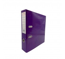 Папка-регистратор BRAUBERG ламинированная фиолетовая А4 (до 500 листов)
