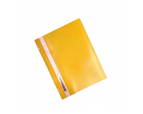 Скоросшиватель пластиковый BRAUBERG желтый А4 (до 100 листов)