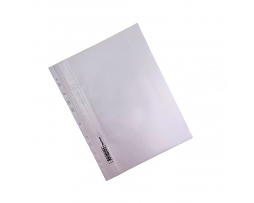 Скоросшиватель пластиковый BRAUBERG белый А4 (до 100 листов)
