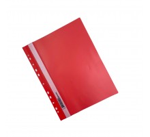 Скоросшиватель пластиковый BRAUBERG красный А4 (до 100 листов)