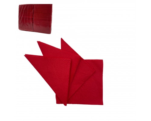 Салфетки бумажные БИГ ПАК красные 24*24 см (400 листов в упаковке)