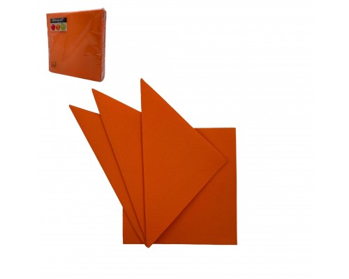 Салфетки бумажные БИГ ПАК оранжевые 24*24 см (400 листов в упаковке)