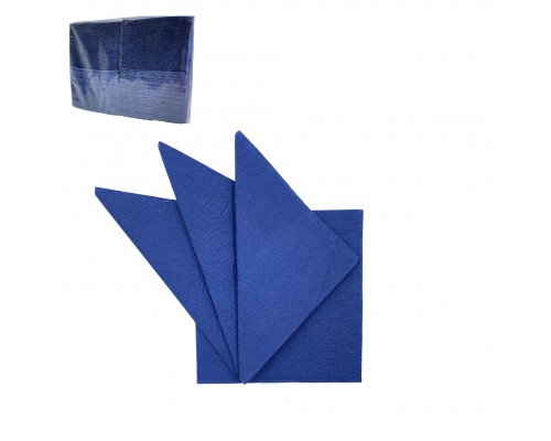 Салфетки бумажные БИГ ПАК синие 24*24 см (400 листов в упаковке)