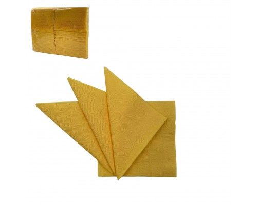 Салфетки бумажные БИГ ПАК желтые 24*24 см (400 листов в упаковке)