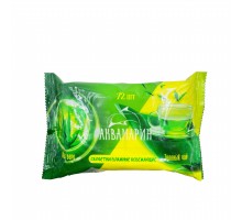 Салфетки влажные Аквамарин освежающие Алоэ-Вера-Зеленый чай (72 шт)