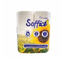 Полотенца бумажные SOFFIСE Economy 2-слойные (2 рулона в упаковке)