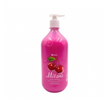 Жидкое крем-мыло Milana с дозатором 1 л "Спелая черешня" (GRASS)