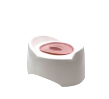 Горшок туалетный детский с крышкой "Малышка"бело- розовый