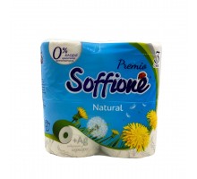 Туалетная  бумага 3-сл.SOFFIONE PREMIO NATURAL (4 рулона в упаковке)