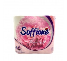 Туалетная бумага 4-сл.SOFFIONE IMPERIAL PEONY с ароматом Пиона (4 рулона в упаковке)