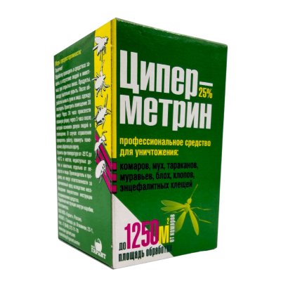 Циперметрин 25% (проф.ср-во от комаров,мух,тараканов,муравьев,блох,клопов,клещей) 50мл УНАС/30