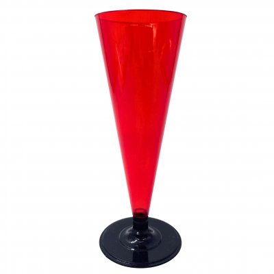 Фужер одноразовый пластиковый Флюте для шампанского Красный 180мл(Ди)/6/324