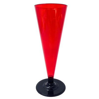 Фужер одноразовый пластиковый Флюте для шампанского Красный 180мл(Ди)/6/324