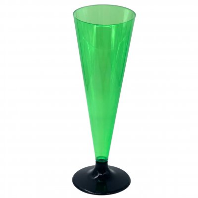 Фужер одноразовый пластиковый Флюте для шампанского Зеленые 180мл(Ди)/6/324