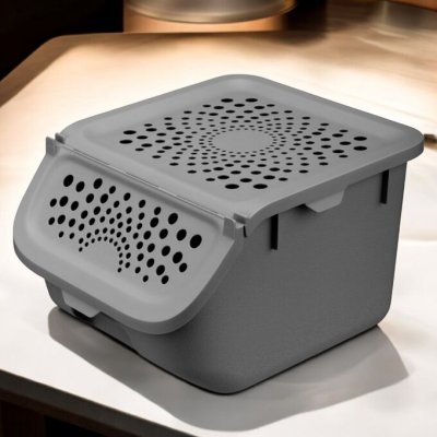 Контейнер для овощей 7,8л серый (Б3011) 1/6