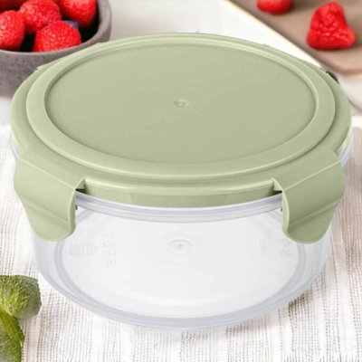 Контейнер для продуктов герметичный SMART LOCK круглый 0,55Л Светло-серый (Б0730) 1/16