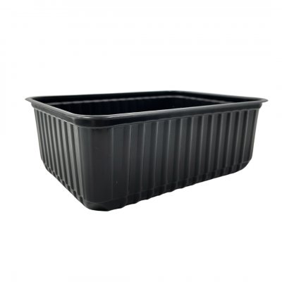 Контейнер одноразовый пластиковый 1000мл низкий ЧЕРНЫЙ(179*132)СтП/50/500