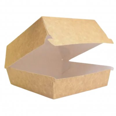 Коробка для гамбургеров 120*120*70мм крафт/150