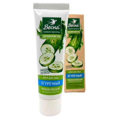Крем для лица 40мл Огуречный увлажняющий ЗДРАВКОСМЕТИК  ВЕСНА/48