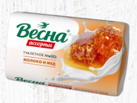 Мыло душистое 90г Молоко и мед (ВЕСНА)/6/72