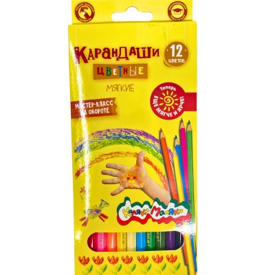 Набор цветных карандашей 12 цветов, шестигранные Каляка-Маляка (042728)/12