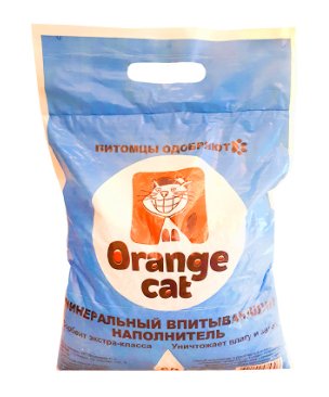 Наполнитель минеральный впитывающий Orange Cat 6л (ОТК)/1/6