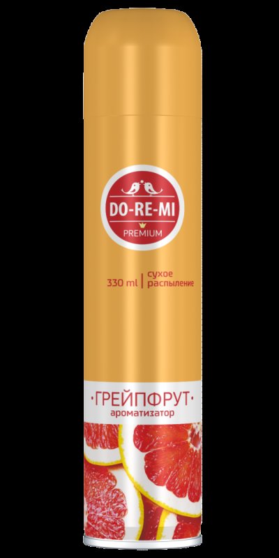 Освежитель воздуха сухое распыление До-ре-ми Премиум Грейпфрут фреш 330мл 1/12