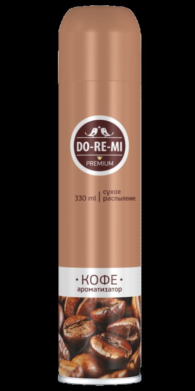 Освежитель воздуха сухое распыление До-ре-ми Премиум Кофе 330мл 1/12