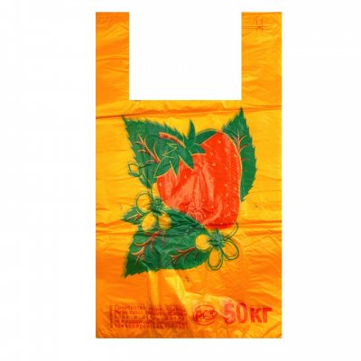 Пакет майка 28+16*50(20) Ягодка малая(ДПА)/50/1500(ОПТ)