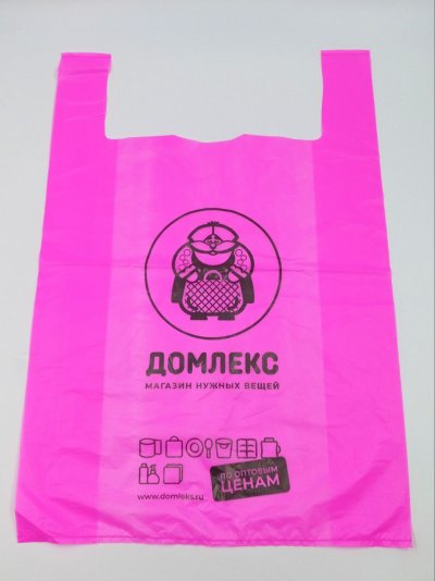 Пакет майка штучный 42+17*63(30) NEW Домлекс 1/50+50/1000