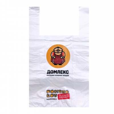 Пакет майка штучный(малый) Домлекс(30+16*50(25))/50/1000