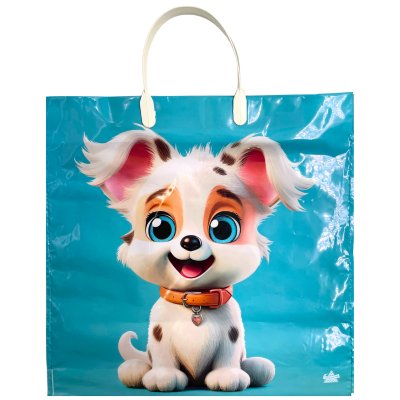 Пакет Щенячий восторг  36*37 с пластиковой ручкой (ТИКО) 1/10/*100