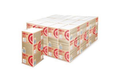 Полотенца бумажные для диспенсеров 230*205 мм V-слож.1-слойное "Focus" (200листов)/15