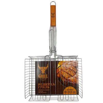 Решетка-гриль хром, 25*33*5 см GRILLBOOM(104-026) 1/16