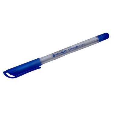 Ручка шариковая маслянная BRAUBERG "Oliven pen",корпус прозрач.,т/п 0,5мм(141476)/12/360
