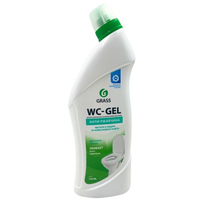 Средство для чистки унитазов и кафеля WC-GEL 750мл(GRASS)/12