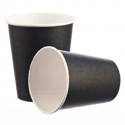 Стакан(ГудКап) одноразовый "Черный"картонный 250 мл d=80mm/(50шт)/1000