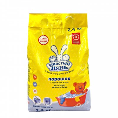 Стиральный порошок ДЕТСКИЙ 2400г(Ушастый Нянь)/6