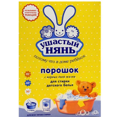 Стиральный порошок ДЕТСКИЙ 400г(Ушастый Нянь)/22