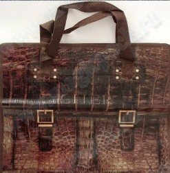 Сумка полипропиленовая с ручками 38*30+14см Кожа S1 /1/10/200