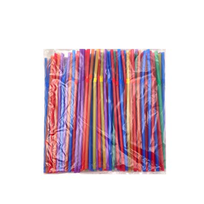 Трубочка одноразовая пластиковая 5*240мм, с изгибом,цветная,(250шт в уп)(401-980)AVIORA/46